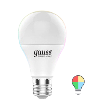 Лампочка Е27 8.5W Gauss RGB